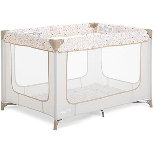 Dream On Me Zodiak Portable Playard with Carry Bag & Shoulder Strap, Beige