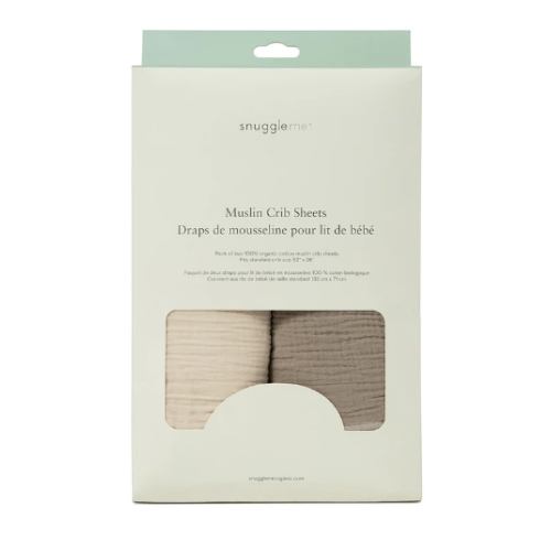 SnuggleMe Organic - Muslin Crib Sheets | Natural + Birch