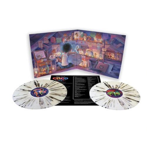 Coco Soundtrack Clear With Orange & Black Splatter