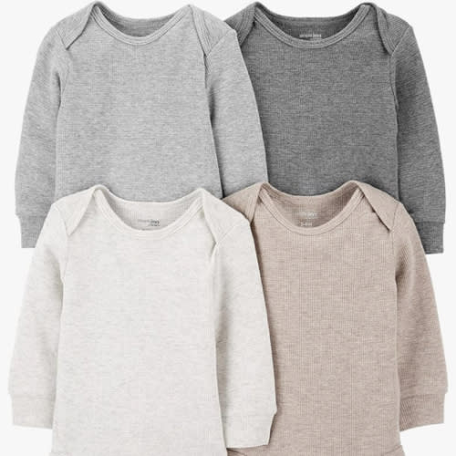 Simple Joys by Carter's Baby 4-Pack Long-Sleeve Thermal Bodysuit
