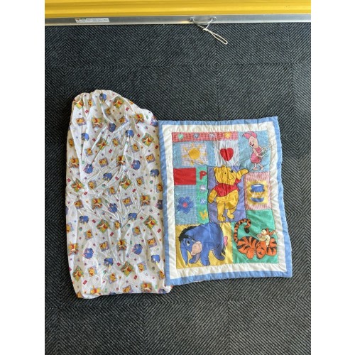 Disney Winnie The Pooh Comforter Baby Blanket Quilt & Crib Sheet Tigger Piglet