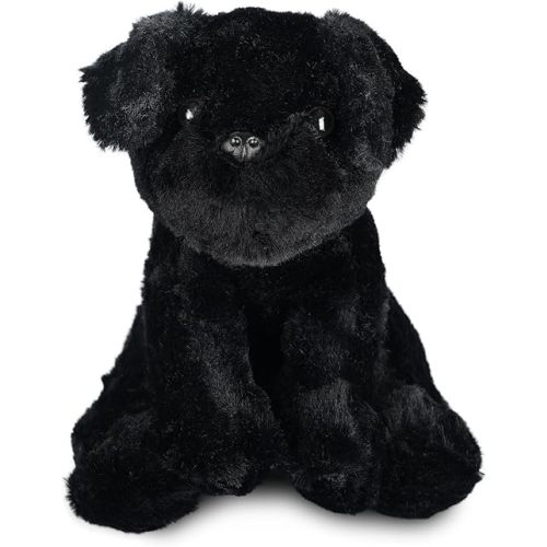 Small Retrievers Labs Labrador Puppy Dog Stuffed Animals Plush Toys for Kids Boys Girls Birthday Bedtime Easter, 7.9" Black