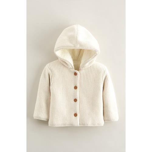Fleece Lined Hooded Cardigan