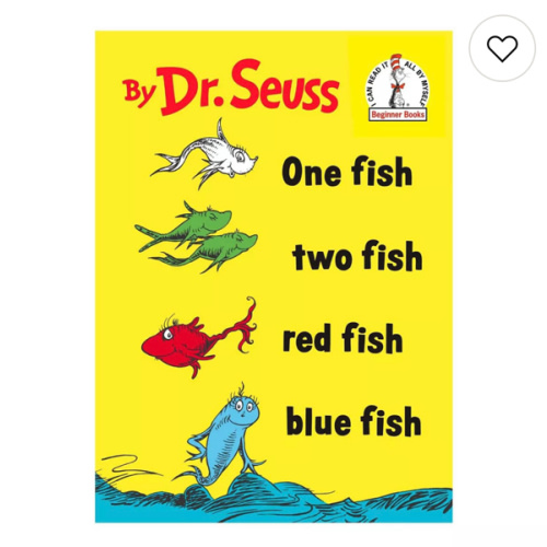 Dr. Seuss One Fish Two Fish Red Fish Blue Fish Hardcover Book