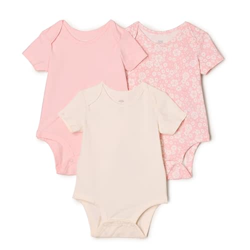 Amazon Essentials unisex baby Short Sleeve Crewneck Bodysuit