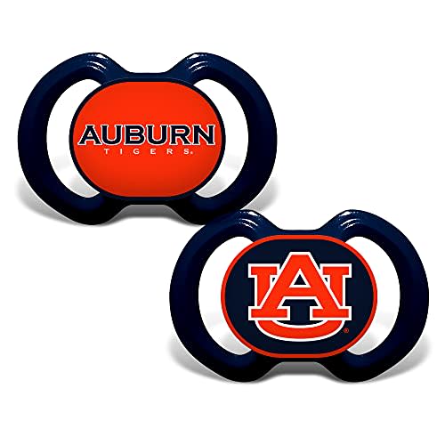 BabyFanatic Pacifier 2-Pack - NCAA Auburn Tigers - Officially Licensed League Gear