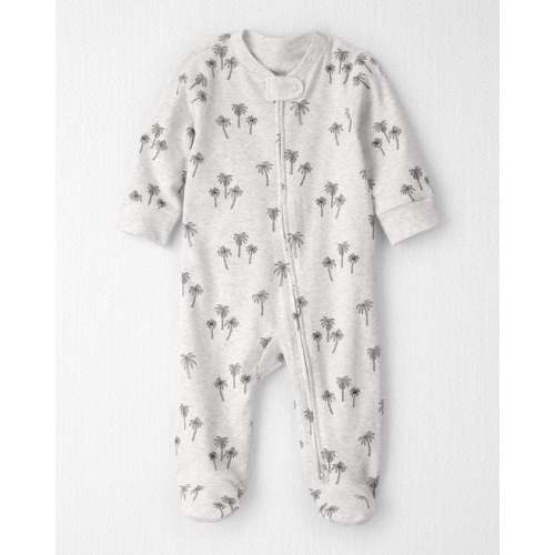 Baby Organic Cotton Sleep & Play Pajamas - Palm Trees 3M
