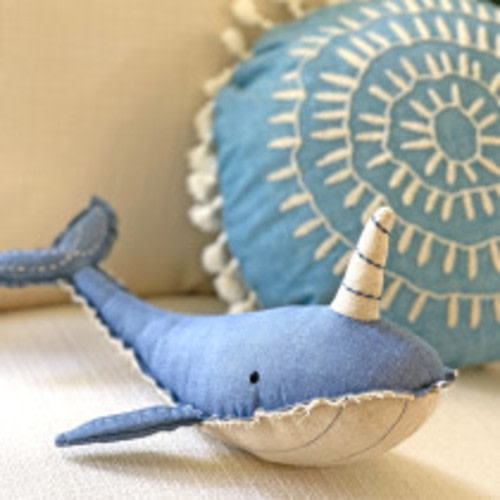 Crane Baby Animal Plush Toy - Caspian Narwhal