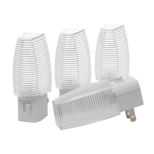 DEWENWILS LED Night Light Plug in, with Manual Switch, Night Lights for Kids Bedroom, Bathroom,Hallway, Stairs Warm White 4-Pack