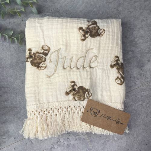 Personalised Blanket Baby Gift Baby Boy Gift Baby Girl Gift Personalised Gift Swaddle Blanket Neutral Baby Gift Baby Blanket Animal Print