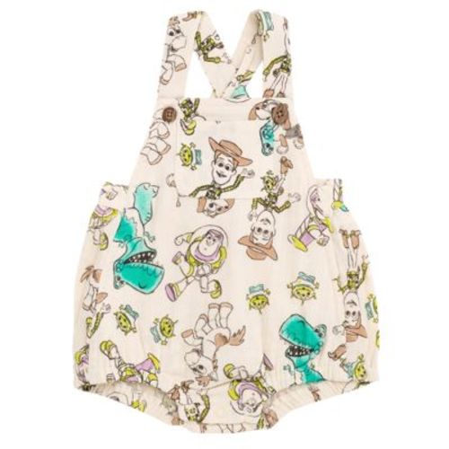 Disney Toy Story Woody Buzz Lightyear Slinky Dog Newborn Baby Boys Cotton Gauze Matching Family Short Overalls Shortall Newborn