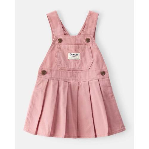 Baby Pleated 100% Cotton Jumper Dress - Pink - OshKosh | Carter's