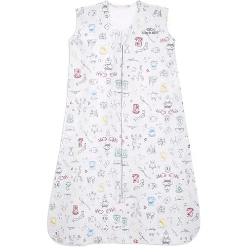 HALO SleepSack, 100% Cotton Wearable Blanket, Swaddle Transition Sleeping Bag, TOG 0.5, Harry Potter Enchanted, Large, 12-18 Months