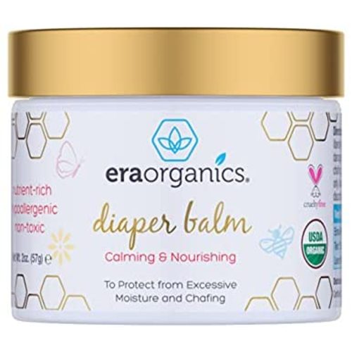 Baby Diaper Rash Balm – USDA Certified Organic Soothing Diaper Rash Treatment for Sensitive Skin Care. Natural Ointment to Nourish and Protect from Infection, Chafing and Irritation Era-Organics