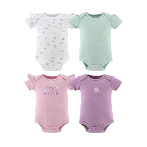 The Peanutshell Baby Boy Bodysuits - Newborn 0-24 Months Baby Boy Clothes, 100% Cotton Infant Outfits - Cherry Blossom