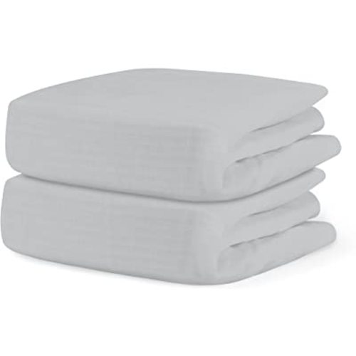 Newton Baby Organic Fitted Crib Sheets (2-Pack) - 100% Breathable and Ultra-Soft, 100% Organic Muslin Cotton, Twilight Grey, Fits All Standard Cribs : Baby