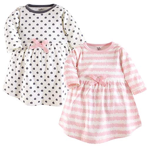 Touched by Nature Girls' One Size Organic Cotton Short Long-Sleeve Dresses