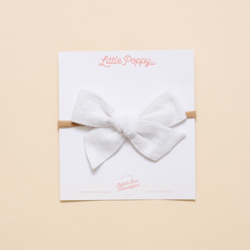 White Headband Bow