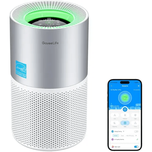 GoveeLife Air Purifiers for Home, Smart Air Purifier for Large Rooms with App & Alexa Control, Covers up to 1162ft², Air Quality Monitor, PM2.5 Sensor Air Purifier for Pet Hair, Pollen, Dust, Smoke