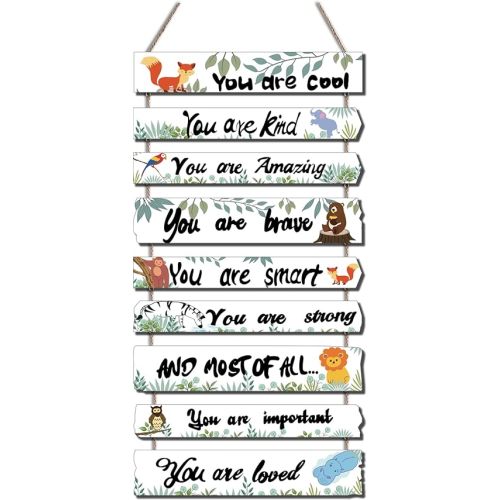Woodland Nursery Room Decor for Baby Bedroom - Jungle Safari Animal Theme Wall Decor for Toddler Boy or Girl - Colorful Elephant Giraffe Lion Forest Wall Art Decorations