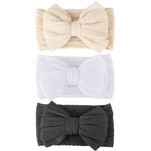 Baby Bows Headbands Nylon Baby Girl Headbands Soft Handmade Hairbands Toddler Hair Accessories for Girls Baby Newborn Infant Kids