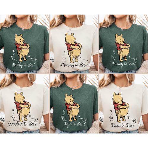 Winnie The Pooh Mommy to Bee Shirt, Disney Pregnancy Sweatshirt, Disneyland Pregnant Tee, Pooh Bear Daddy to Bee Tee, Disneyworld Maternity