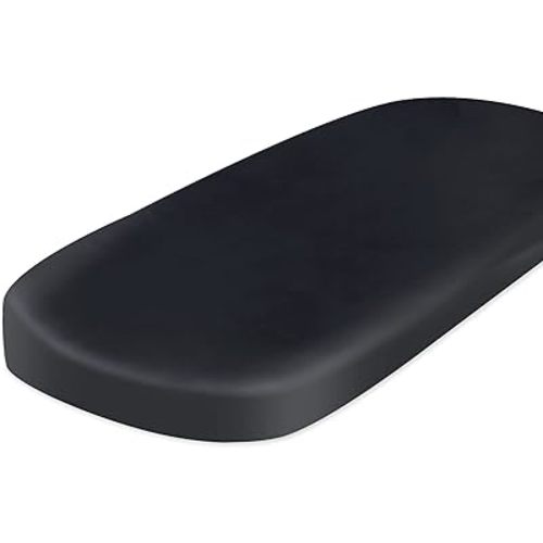 Satin Bassinet Sheet Fitted for Baby Hair and Skin Soft Silk Feeling Bassinet Sheet for Rectangle Hourglass Oval Cradle or Bassinet Pad&Mattress for Boys and Girls Gift for Baby Toddler Black