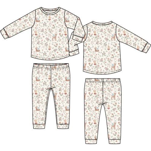 Enchanted Woodland - Long Sleeve Loungewear Set – Angel Dear