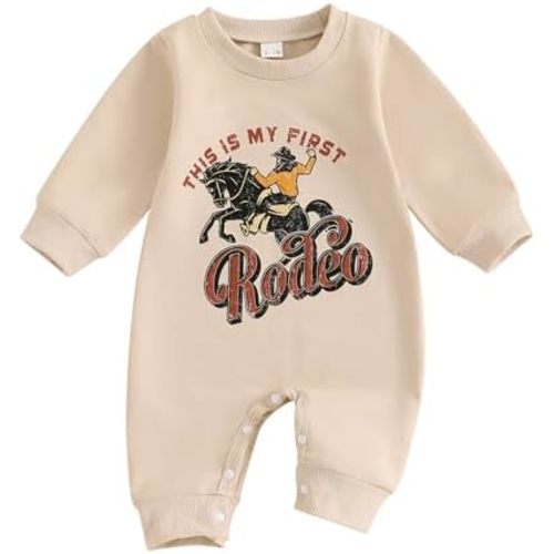 Newborn Western Cowboy Outfits Baby Boy Sweatshirt Romper Jumpsuit Cow Print Oversized Bodysuit Overall Country Stuff