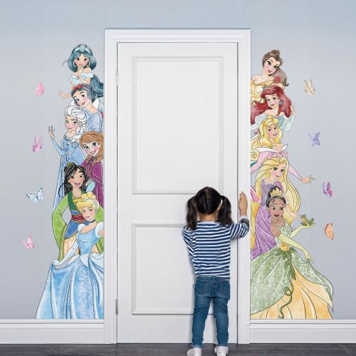 Door Frame Decal Princess Wall Decal Famous Cartoon Wall Sticker Alice Wallpaper Princess Jasmine Wall Art for Girl Room Decor Child Room