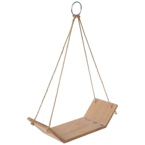 Natural Hanging Wood Shelf