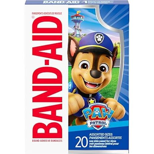 Band-Aid Brand Sterile Adhesive Individually Wrapped Bandages for Kids Featuring Nickelodeon Paw Patrol Characters, First Aid & Wound Care of Minor Cuts & Scrapes, Assorted Sizes 20 ct