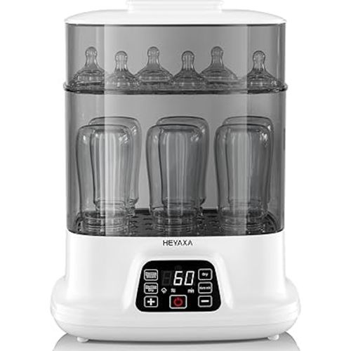 Bottle Steri-lizer and Dryer, Electric Steamer and Dryer for All Bottles, Parts & Baby Essentials, 10 Bottles Large Capacity, Touch Screen and Auto-Off