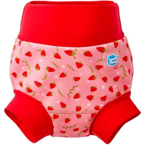 Splash About Happy Nappy Reusable Swim Diaper, Strawberry Field, 6-12 Months