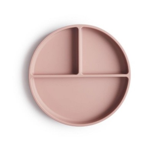 Mushie Silicone Suction Plate, Color: Blush