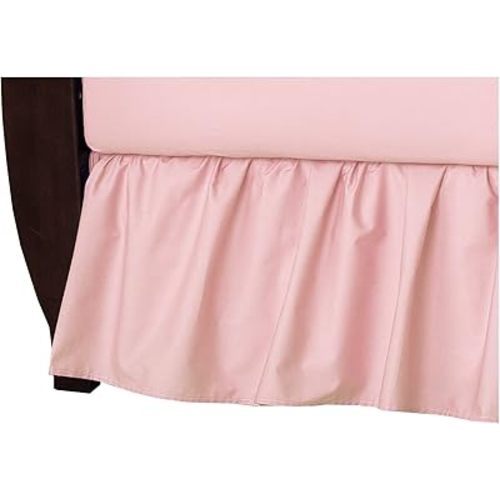 American Baby Company Ultra Soft Microfiber Ruffled Crib Skirt, Blush Pink, for Girls