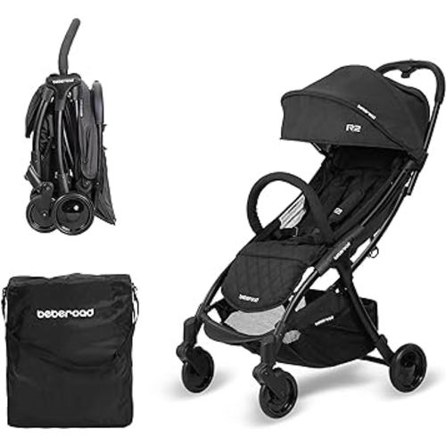 Beberoad Love R2 Lightweight Compact Small Baby Stroller Foldable Travel Stroller for Baby Newborn Infant Toddler with Adjustable Backrest, Cup Holder, Storage Basket and Waterproof Canopy