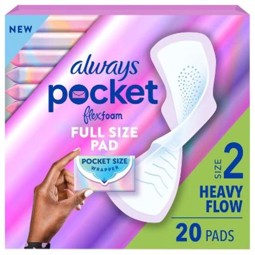 Always Pocket Flexfoam Size 2 Unscented Pads - Heavy - 20ct