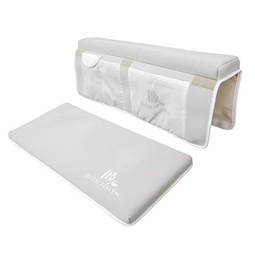 Premium Bath Kneeler and Elbow Rest, 1.5 inch Thick Knee Pad and Elbow Support with Extra Strength Suction Cups for Bathtub Comfort & Safety with Your Baby
