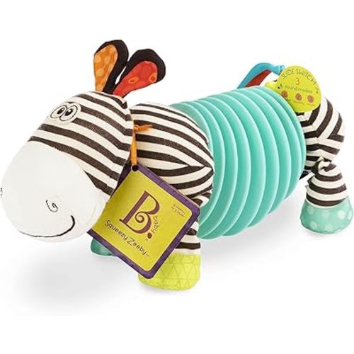 B. toys- B. baby- Accordion Zebra- Baby Toy- Plush Musical toy