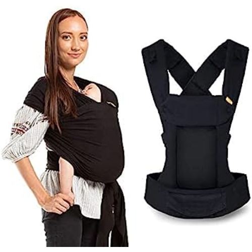 Beco Baby Carrier Boba Wrap & Organic Beco Gemini Black Baby Carrier Bundle