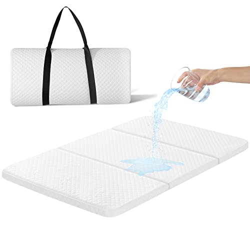 Stuffed®️ Pack and Play Mattress (38 x 26 inch), Tri-fold Travel Pack n Play Mattresses, Protable Waterproof Playard Mattress for Pack n Play, Mini Crib Mattress Nap Mat Foldable with Travel Strap