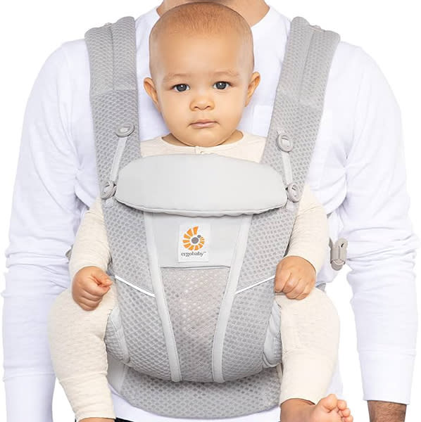 Ergobaby Omni Breeze All Carry Positions Breathable Mesh Baby Carrier for Newborn to Toddler - Midnight Navy