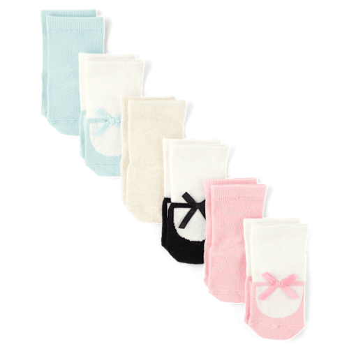 Baby Girls Shoe Midi Socks 6-Pack - Multi