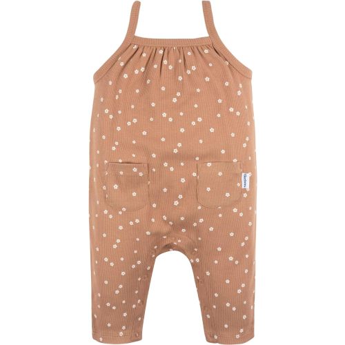 Gerber Baby Girls Sleeveless Cotton Long-Leg Romper Jumpsuit
