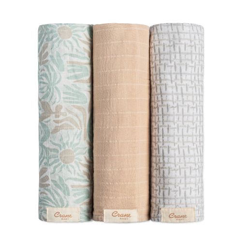 Cove Beach Life Newborn Swaddle Blanket Set | Crane Baby