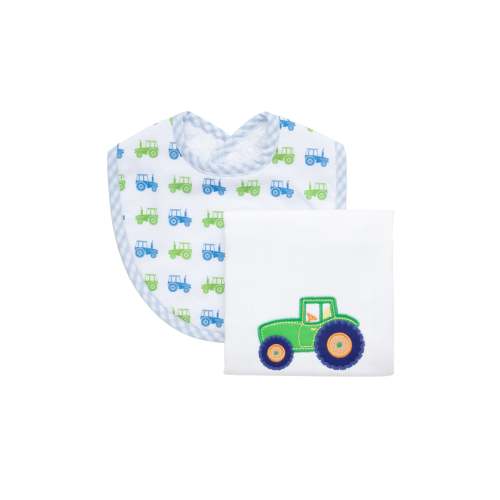 Tractor Basic Bib & Burp Boxed Set