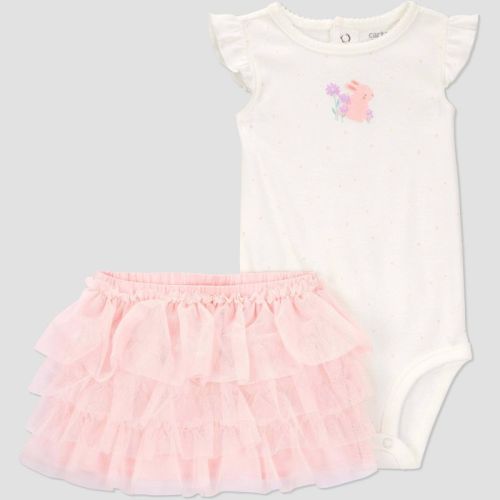 Carter's Just One You® Baby Girls' Bunny Skirt Set - Pink Newborn