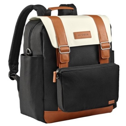 Jj Cole Bloomfield Modular Knapsack Diaper Bag Onyx & Ivory