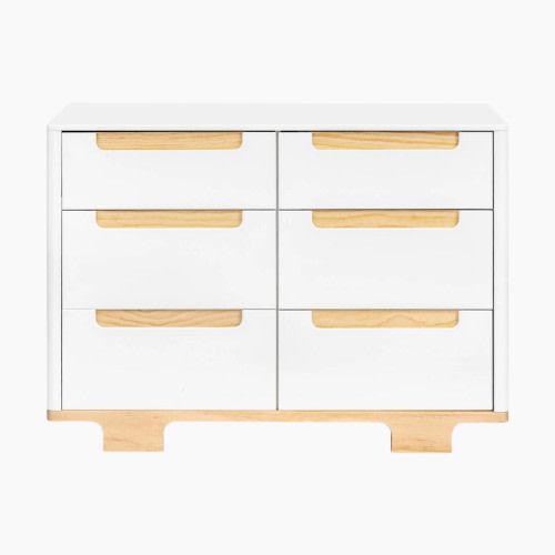 babyletto Yuzu 6-Drawer Dresser - White / Natural